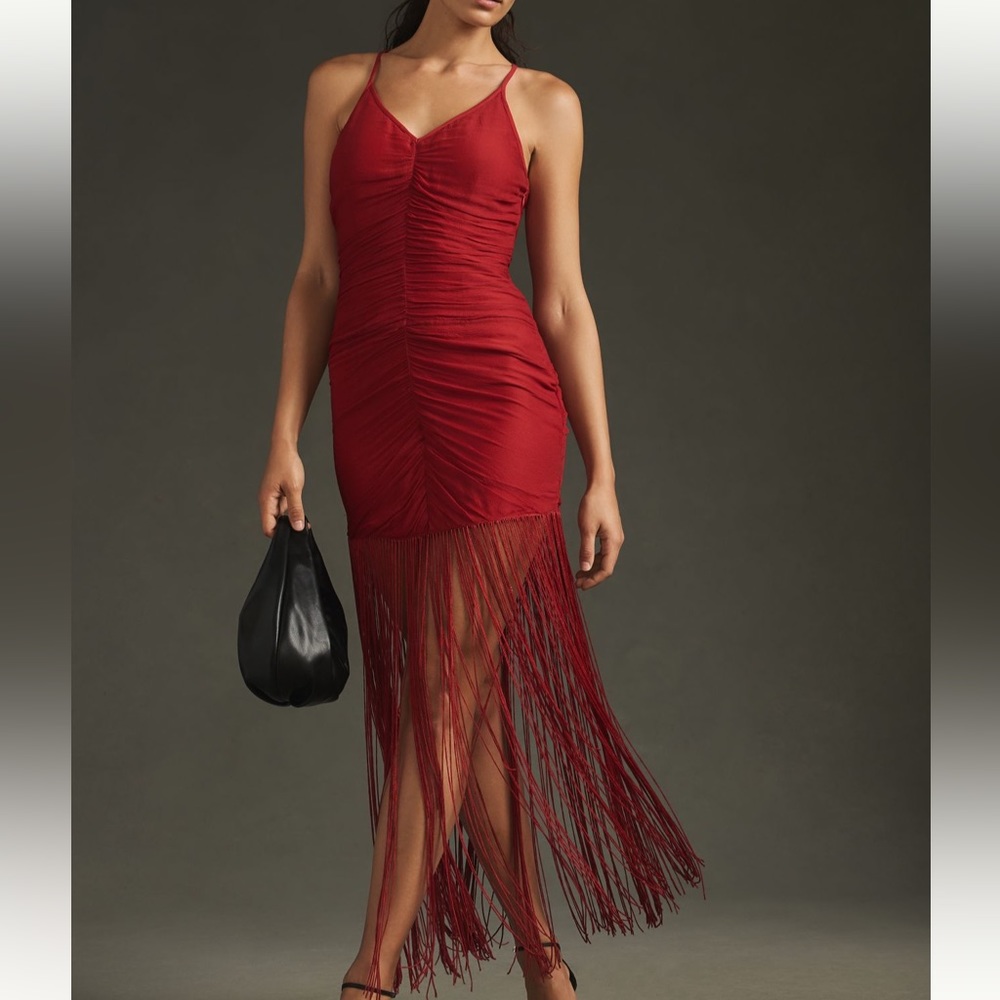 Anthropologie Vineet Bahl Fringe Dress